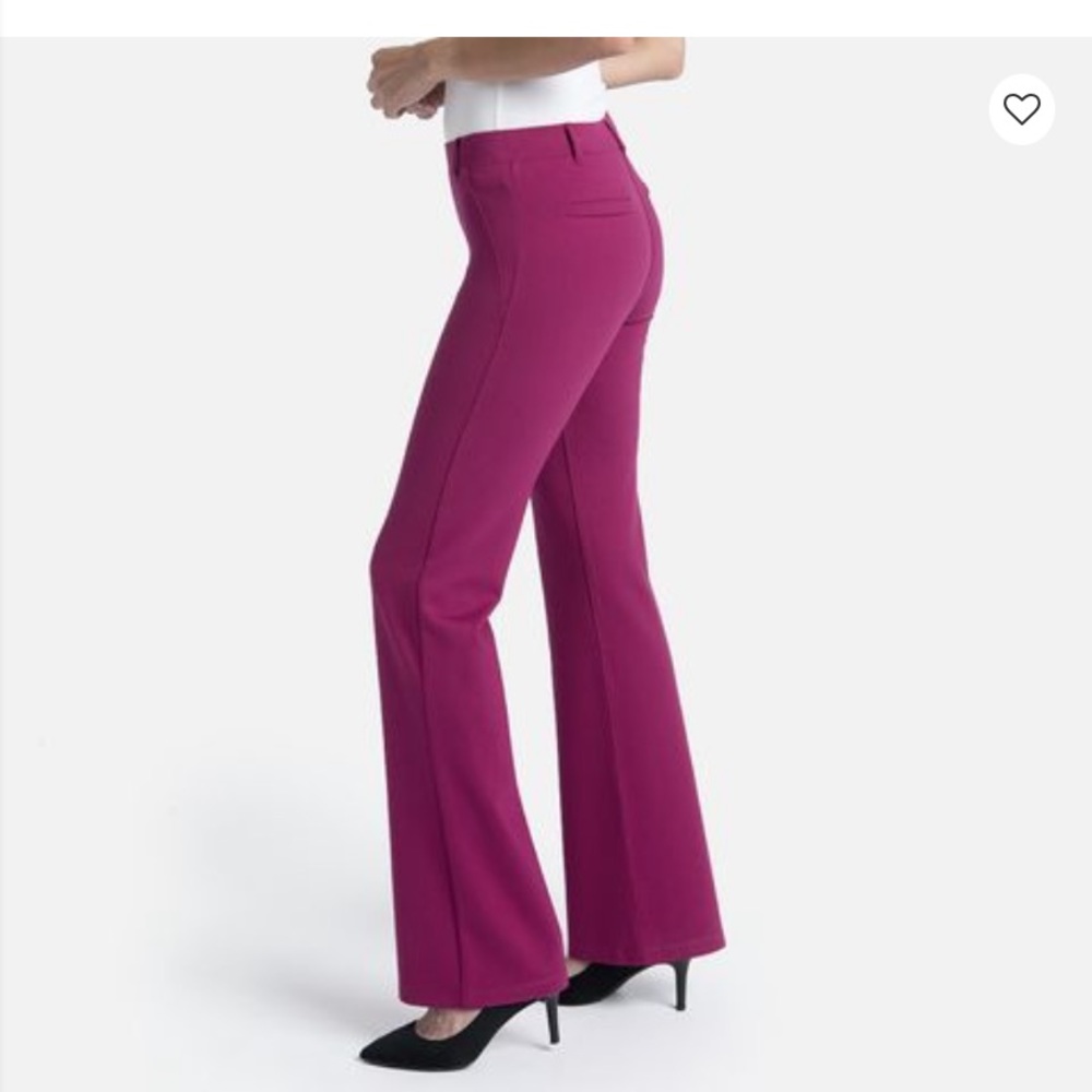 Betabrand Wide Leg Yoga Dress Pant Berry
